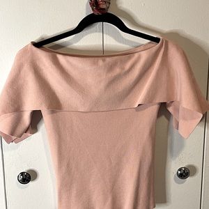 Pink Club Monaco Off The Shoulder Sweater